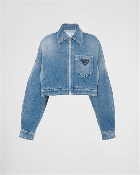 prada jeansrock|prada denim jacket.